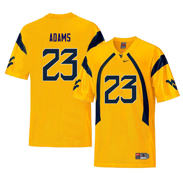 NCAA Men's Jordan Adams West Virginia Mountaineers Yellow #23 Nike Stitched Football College Retro Authentic Jersey SU23J11DU